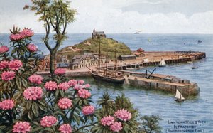 Lantaarnheuvel en Pier, Ilfracombe, (Rhododendrontijd) door Alfred Robert Quinton