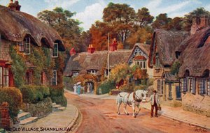 Oud Dorp, Shanklin, Isle of Wight door Alfred Robert Quinton