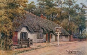 The Cat and the Fiddle Inn, New Forest door Alfred Robert Quinton