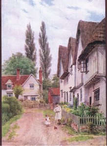 The Three Gables, Kersey, Suffolk, uit The Cottages and the Village Life of Rural England gepubliceerd door Dent & Sons Limited door Alfred Robert Quinton