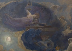 Poëzie - Drama (zijplafond) door Alfred Roll
