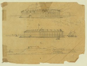 Fort Sumter door Alfred Rudolph Waud