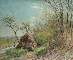 Aan de rand van het bos-Les Sablons door Alfred Sisley