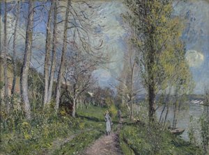 Oevers van de Seine, ca. 1880-81 door Alfred Sisley