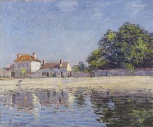 De rivier Loing bij Saint-Mammes