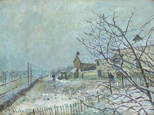 Eerste sneeuw in Veneux-Nadon
