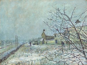 Eerste Sneeuw in Veneux-Nadon