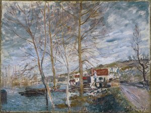 Overstroming in Moret, 1879 door Alfred Sisley