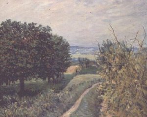 In de Wijngaarden bij Louveciennes door Alfred Sisley