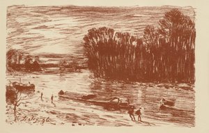 De Loing bij St. Mammès door Alfred Sisley