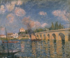 Le Pont de Sevres door Alfred Sisley