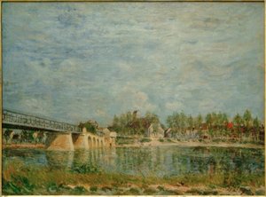 De brug van Saint-Mammès door Alfred Sisley