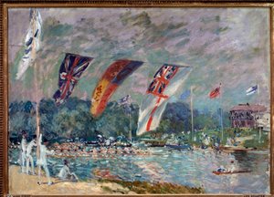 Regatta in Molesey, Engeland door Alfred Sisley