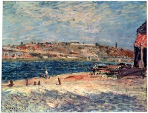 Rivieroever bij Saint-Mammès door Alfred Sisley