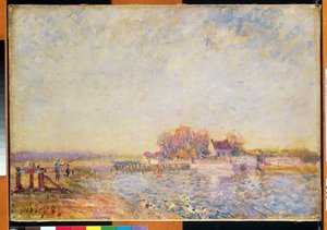 Rivierscène met eenden, 1881
