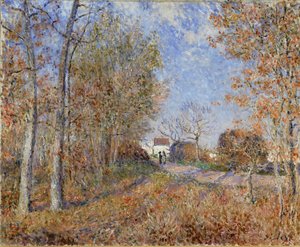 Weg aan de bosrand door Alfred Sisley