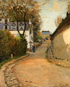 Rue de la Princesse, Louveciennes, kijkend naar het Noorden, c.1873 door Alfred Sisley