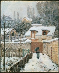 Sneeuw in Louveciennes door Alfred Sisley