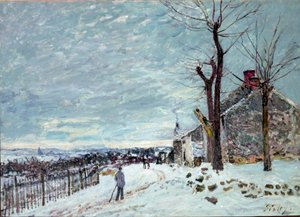 Sneeuw in Veneux-Nadon