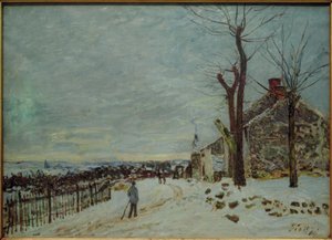 Sneeuwtijd in Veneux-Nadon
