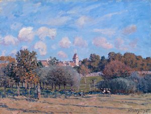 De klokkentoren in Noisy-le-Roi, herfst
