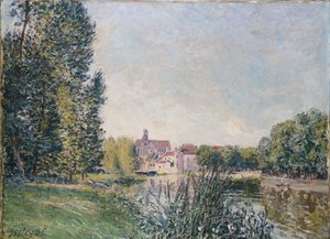 De Loing en de kerk bij Moret