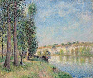 De Loing bij Moret, 1885 door Alfred Sisley