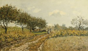 Het pad op het platteland, 1876 door Alfred Sisley