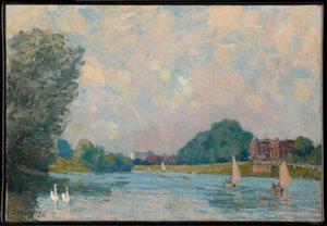 De Theems bij Hampton Court door Alfred Sisley