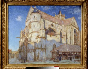 De kerk van Moret door Alfred Sisley