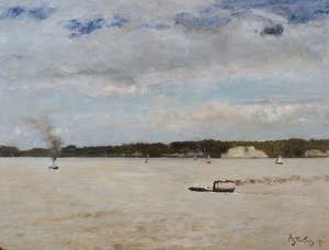 De baai van Honfleur. 1891 door Alfred Emile Stevens
