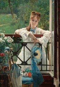 Het Blauwe Lint door Alfred Emile Stevens