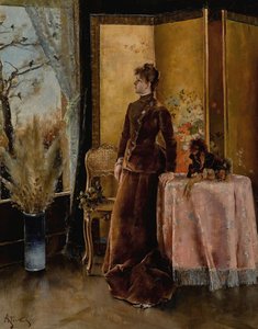 De sneeuw door Alfred Emile Stevens