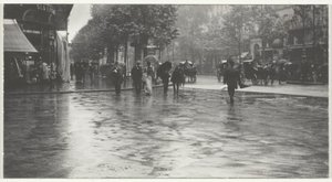 Een natte dag op de boulevard, Parijs