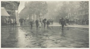 Een natte dag op de Boulevard, Parijs, 1894, gedrukt ca. 1897