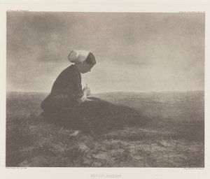 Nettenherstelster, Katwijk 1894 door Alfred Stieglitz