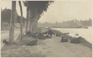 Aan de Seine—Bij Parijs, 1894, gedrukt 1897 door Alfred Stieglitz