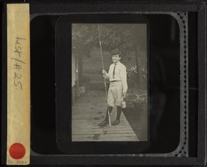 Zonder titel (Howard met vishengel) door Alfred Stieglitz