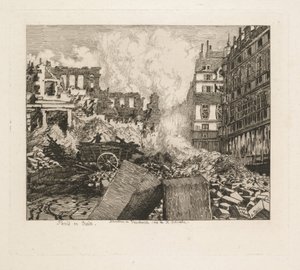 Parijs per Trein. Sloop van het Vaudeville Theater: rue du Dix-Decembre