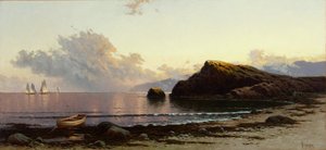 Zonsondergang aan de Kust 1885 door Alfred Thompson Bricher