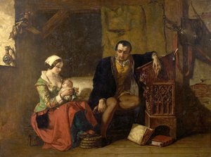 De Oorsprong van het Kousenweefgetouw, 1847 door Alfred W. Elmore