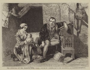 De uitvinding van het kousenweefgetouw door Alfred W. after Elmore