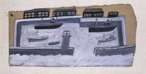 Huizen en schepen