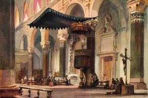 Interieur van de kathedraal, San Remo, ca. 1870