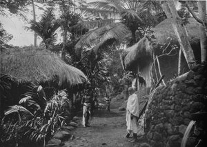 Inheemse Hutten in de Jungle, c1890, 1910 door Alfred William Amandus Plate