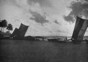 Zonsondergang, Mount Lavinia Zee Kust, ca. 1890, 1910