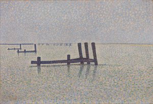 Het kanaal bij Nieuwpoort, ca. 1889 door Alfred William Finch