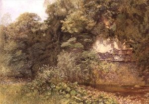 Een Stil Poeltje Onder Rotsen door Alfred William Hunt