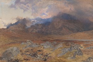 Snowdon, na een april hagelstorm [of Snowdon door opklarende wolken], ca. 1857