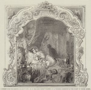 Een Onderwerp uit het Slaap Paleis, Nadering van de Fee Prins door Alfred Woolmer
